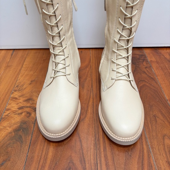NWOT Sam Edelman Nance Lace-up Boots in Beige 8 - Picture 6 of 13